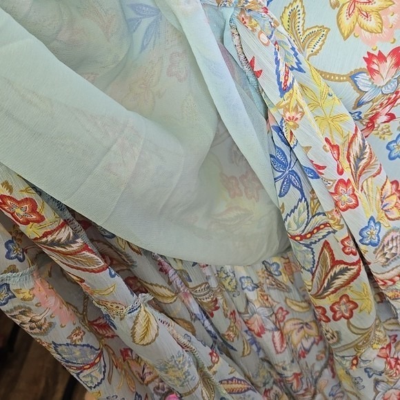 Elan Tiered Floral Dress, Multicolor, Womens Size Small - Picture 5 of 9